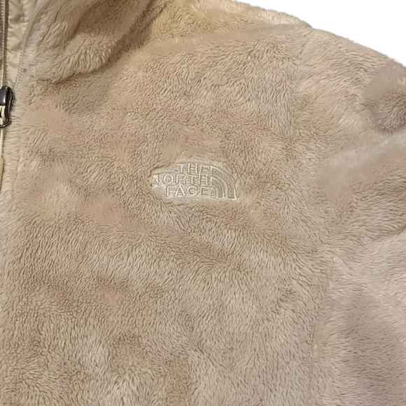 The North Face Osito 1/4 Zip Fleece Jacket Cream Ivory High Pile Fuzzy Medium - Picture 4 of 7